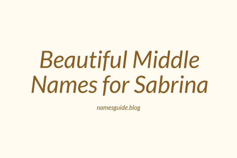 48+ Beautiful Middle Names for Sabrina