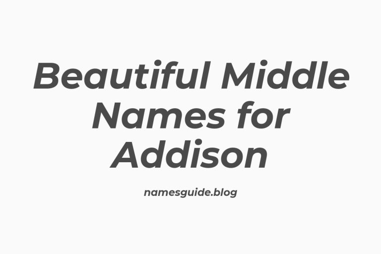 75+ Beautiful Middle Names for Addison