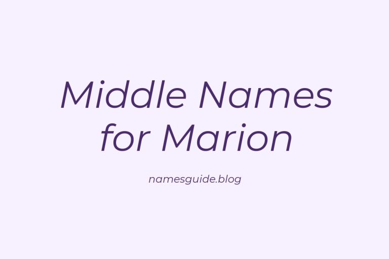 75+ Middle Names for Marion: The Perfect Complement