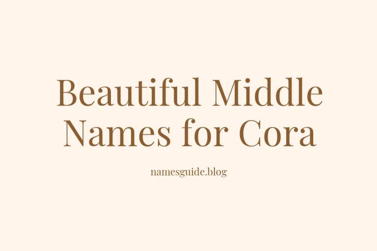 52+ Beautiful Middle Names for Cora: The Perfect Match