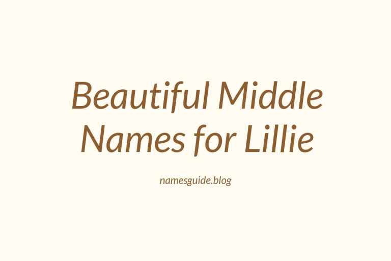 64+ Beautiful Middle Names for Lillie