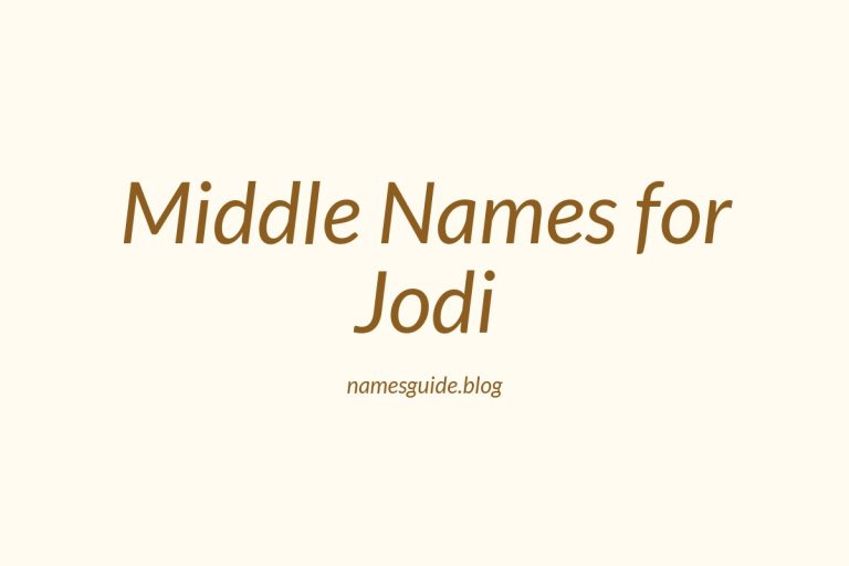 70+ Middle Names for Jodi: The Ultimate Guide