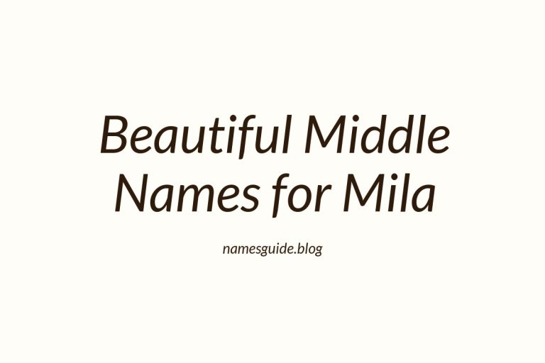 51+ Beautiful Middle Names for Mila: The Perfect Pair