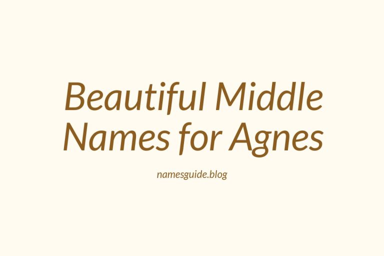 77+ Beautiful Middle Names for Agnes: Find the Perfect Match