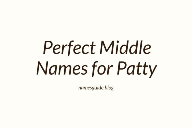 79+ Perfect Middle Names for Patty: Find the Ideal Match