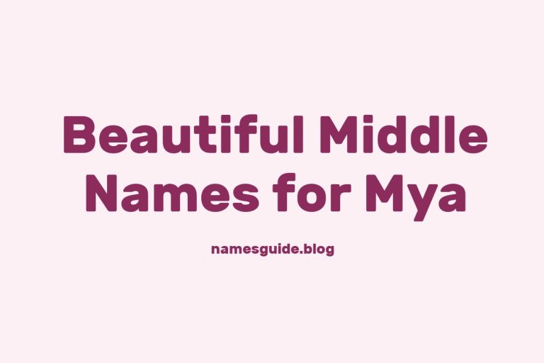 76+ Beautiful Middle Names for Mya: Find the Perfect Match