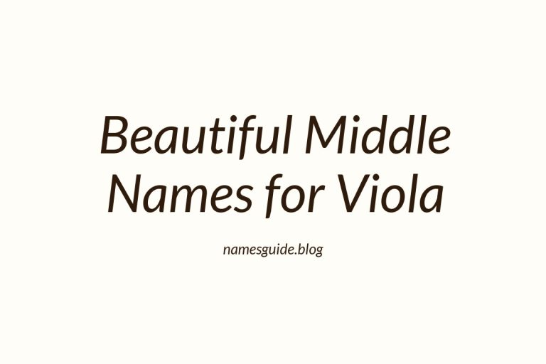 39+ Beautiful Middle Names for Viola: Find the Perfect Match