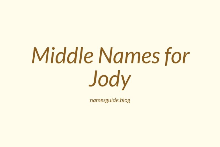 48+ Middle Names for Jody: The Ultimate Guide