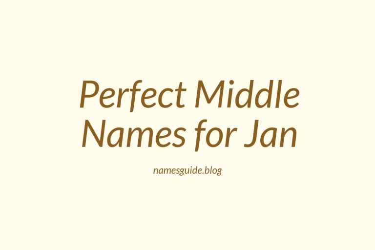 63+ Perfect Middle Names for Jan: Find the Ideal Match