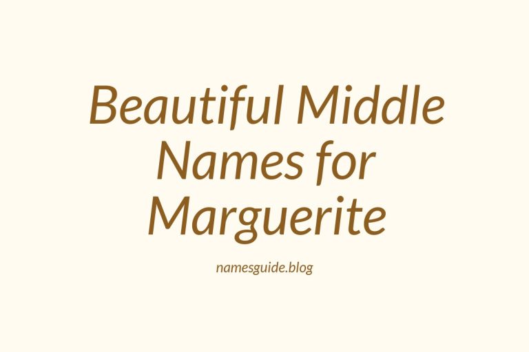 41+ Beautiful Middle Names for Marguerite