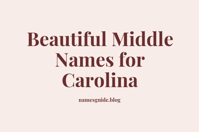 84+ Beautiful Middle Names for Carolina