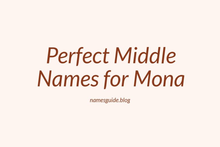 56+ Middle Names for Mona: The Perfect Complement