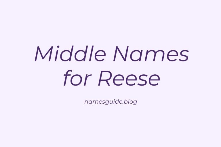 38+ Middle Names for Reese: The Perfect Complement