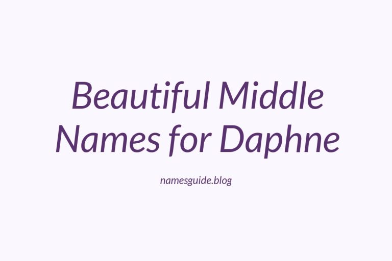 65+ Beautiful Middle Names for Daphne