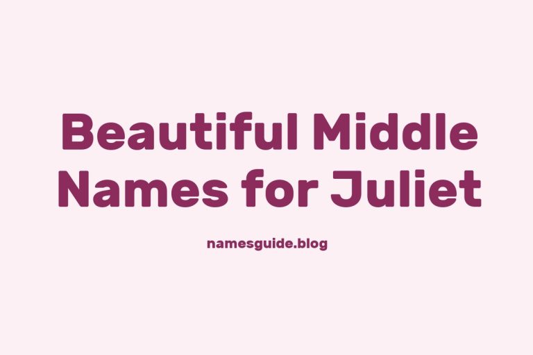 44+ Beautiful Middle Names for Juliet