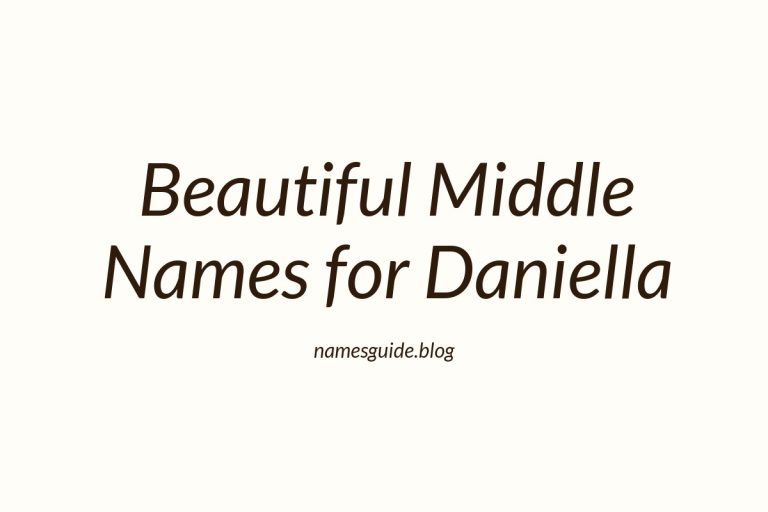64+ Beautiful Middle Names for Daniella