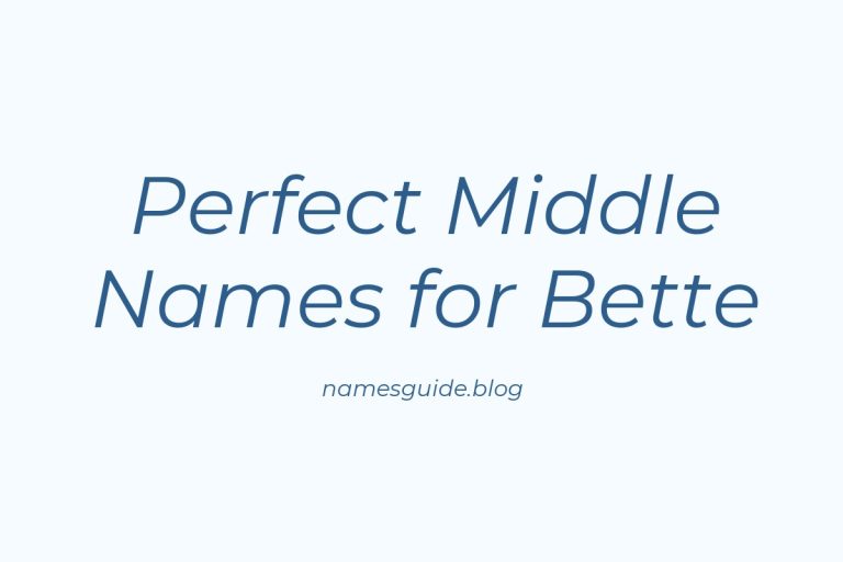 51+ Perfect Middle Names for Bette
