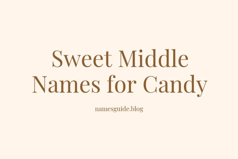 68+ Sweet Middle Names for Candy: Find the Perfect Match