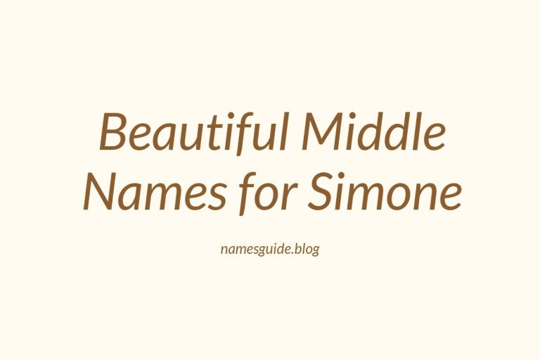 54+ Beautiful Middle Names for Simone: Find the Perfect Match