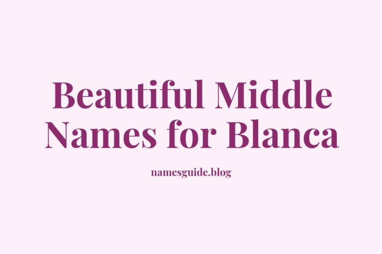 57+ Beautiful Middle Names for Blanca