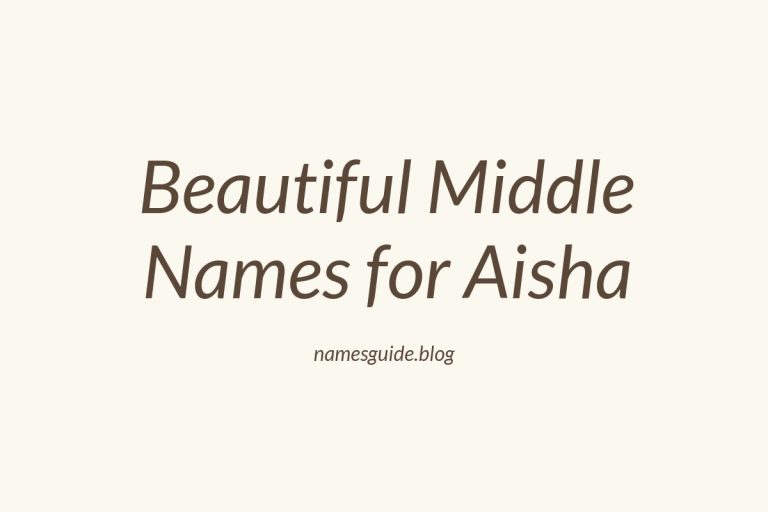 52+ Beautiful Middle Names for Aisha