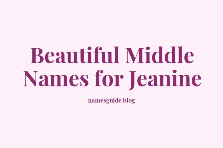 37+ Beautiful Middle Names for Jeanine