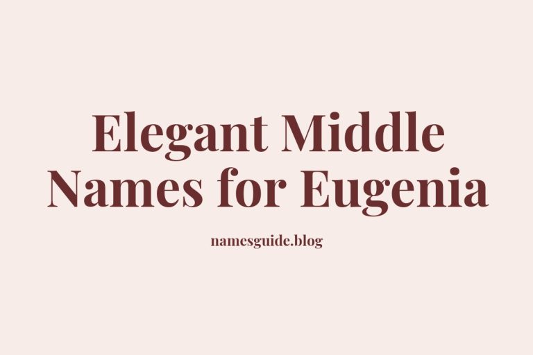 81+ Elegant Middle Names for Eugenia: Find the Perfect Match