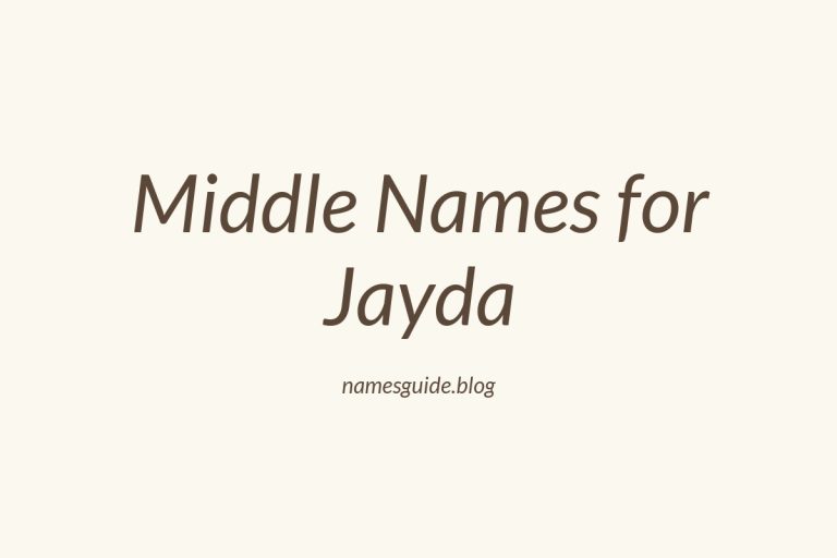 71+ Beautiful Middle Names for Jayda