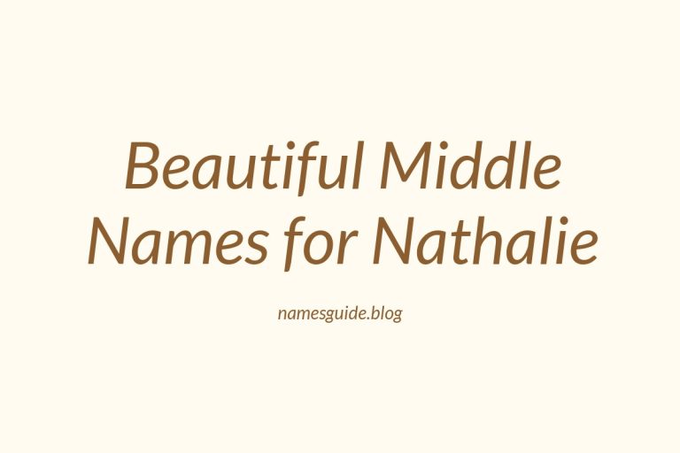 42+ Beautiful Middle Names for Nathalie