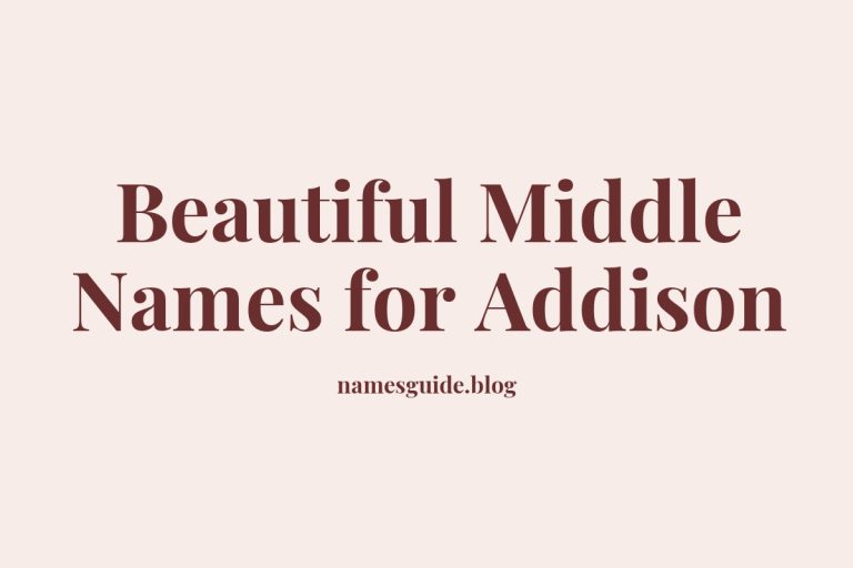 52+ Beautiful Middle Names for Addison: Find the Perfect Match