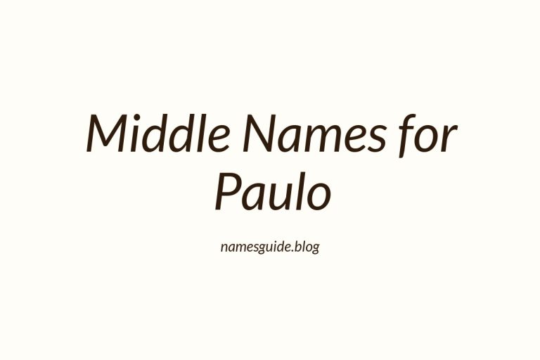 40+ Middle Names for Paulo: The Perfect Complement
