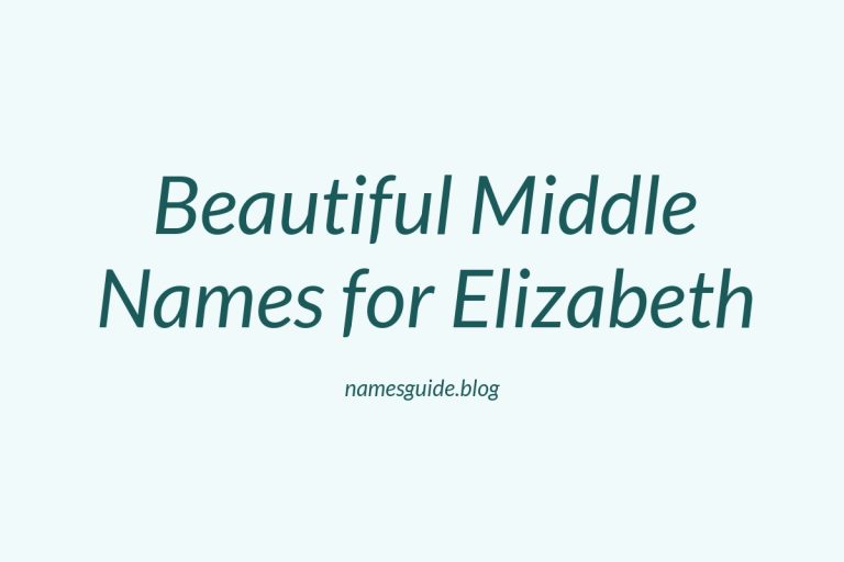 61+ Beautiful Middle Names for Elizabeth