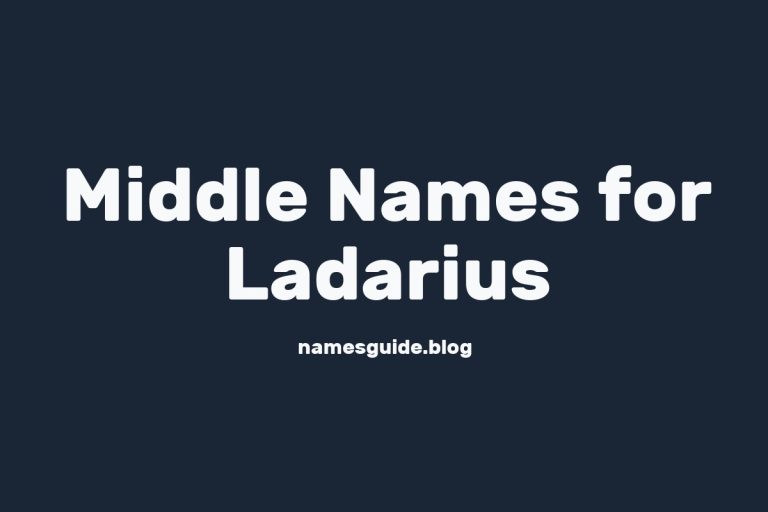 78+ Middle Names for Ladarius: Find the Perfect Fit