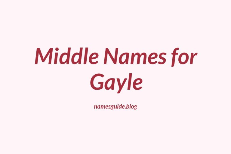 54+ Middle Names for Gayle: The Perfect Complement