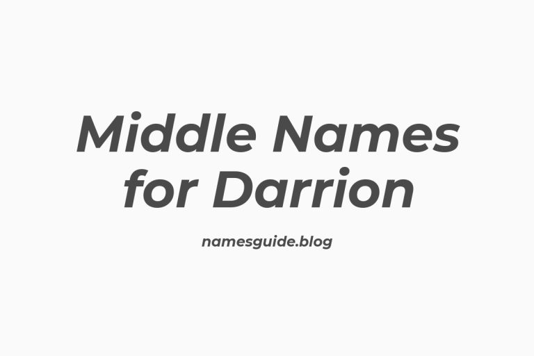 65+ Middle Names for Darrion: The Ultimate Guide