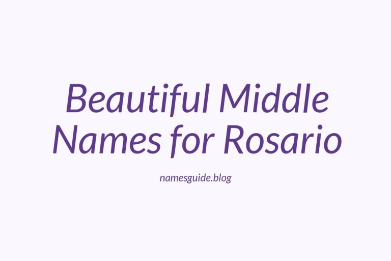 70+ Beautiful Middle Names for Rosario