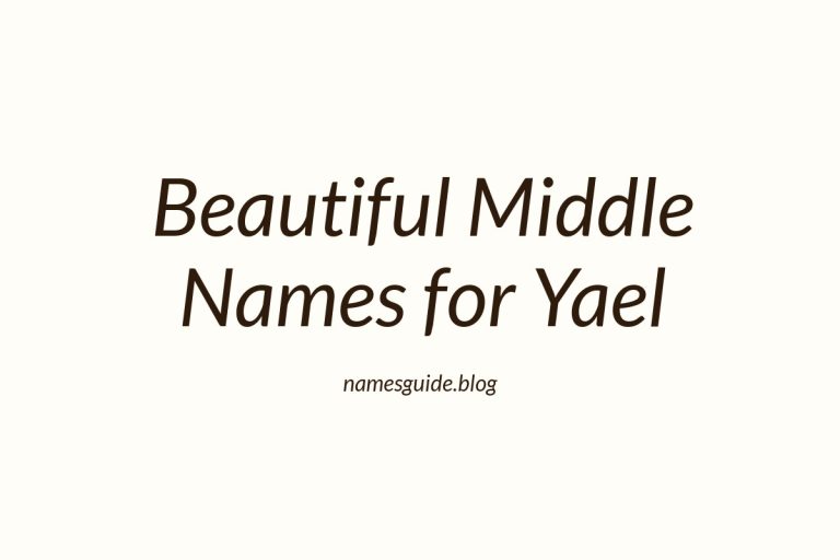 41+ Beautiful Middle Names for Yael