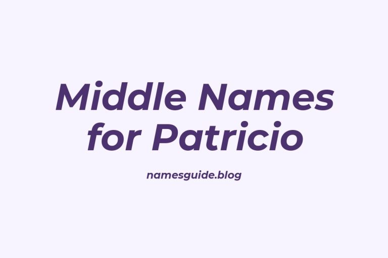 79+ Middle Names for Patricio: The Perfect Complement