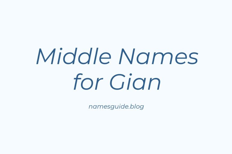 54+ Middle Names for Gian: The Ultimate List