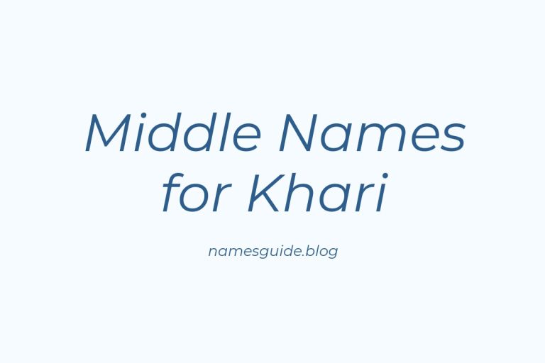 37+ Middle Names for Khari: The Perfect Complement