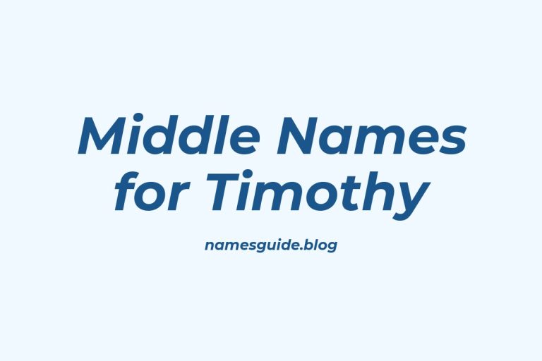 75+ Middle Names for Timothy: The Ultimate Guide
