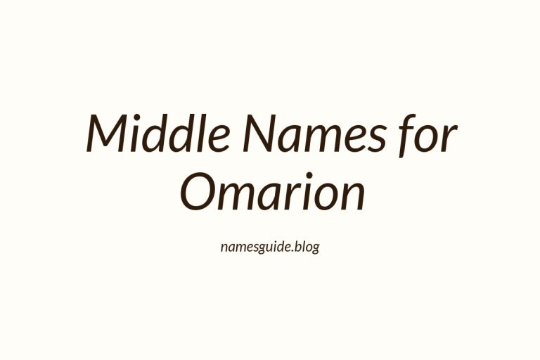 62+ Middle Names for Omarion: The Ultimate Guide