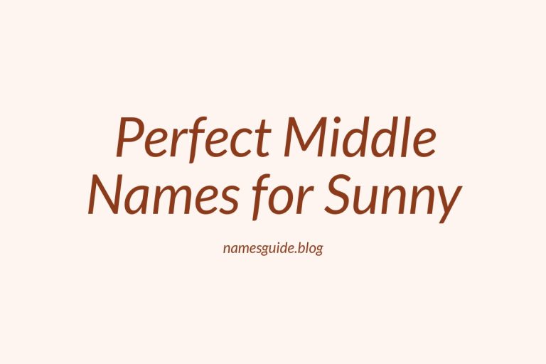 46+ Perfect Middle Names for Sunny