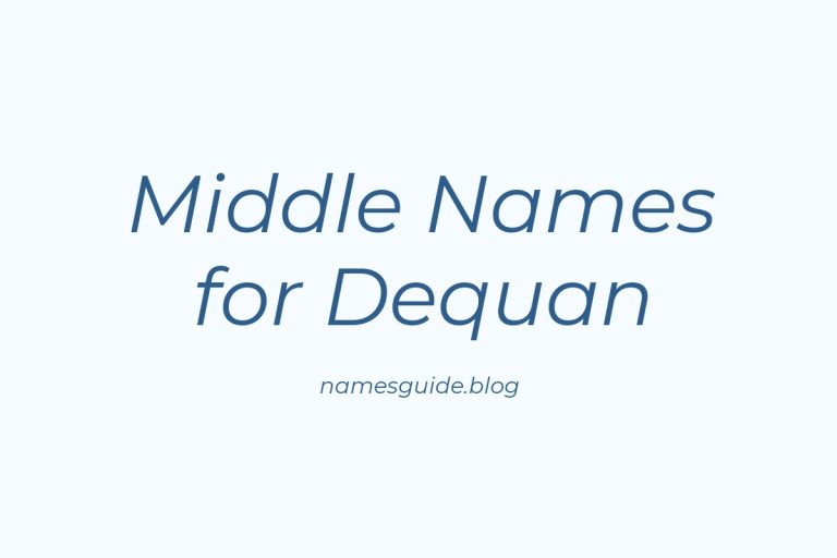 82+ Middle Names for Dequan: Find the Perfect Fit