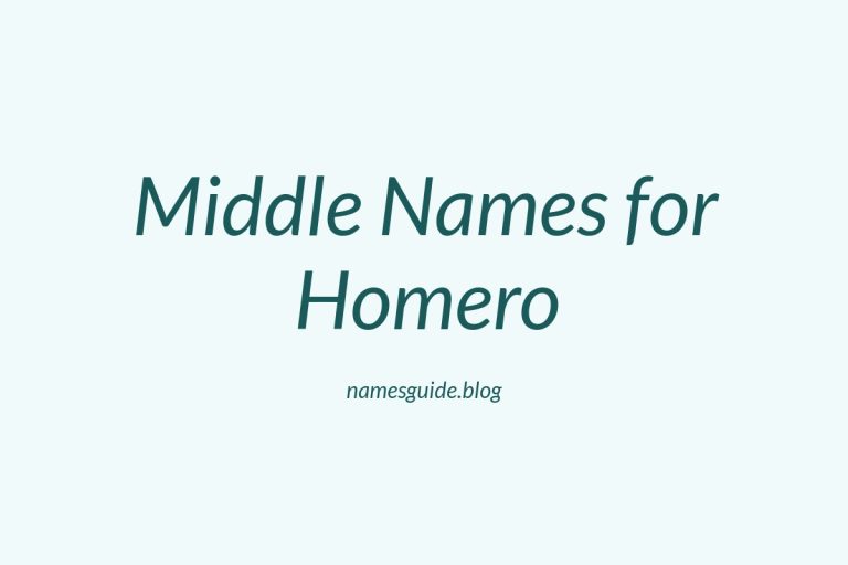 48+ Middle Names for Homero: The Perfect Complement