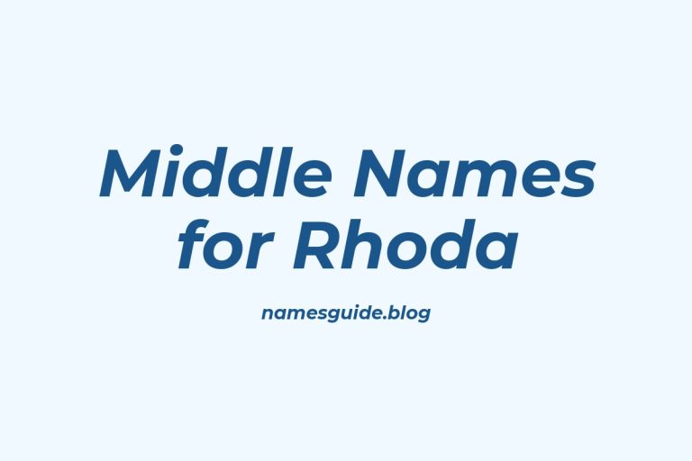 62+ Middle Names for Rhoda: The Perfect Complement