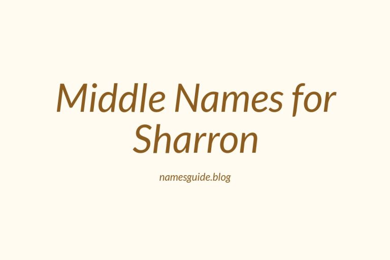50+ Middle Names for Sharron: The Perfect Complement