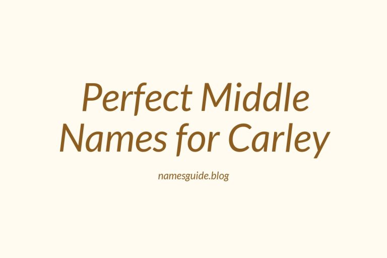 73+ Perfect Middle Names for Carley: Find the Ideal Match