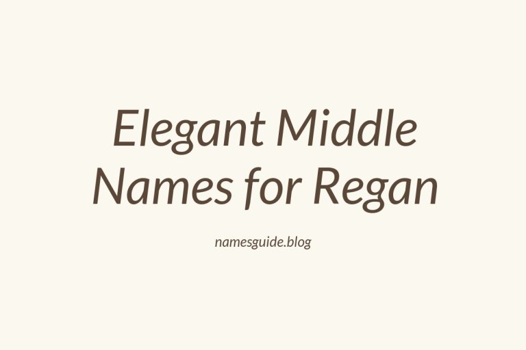 40+ Elegant Middle Names for Regan