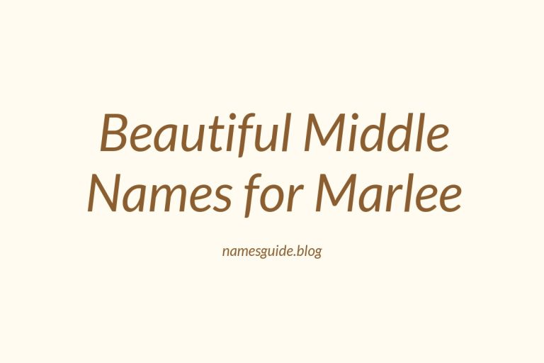 50+ Beautiful Middle Names for Marlee
